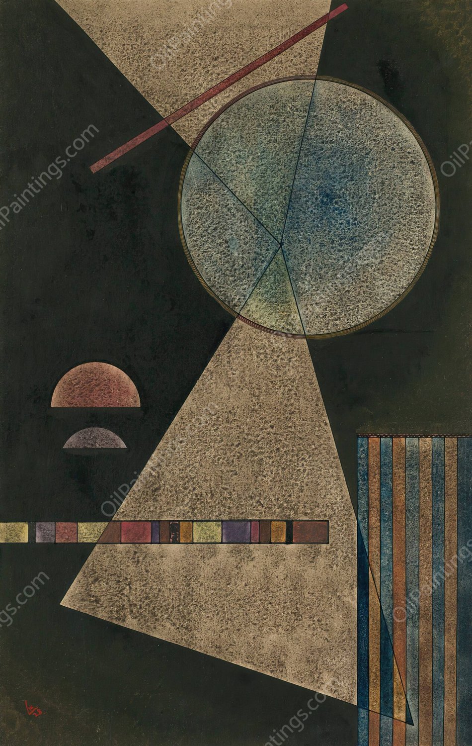 Treffpunkt  by Wassily Kandinsky - Hand-Painted Oil Painting Reproduction