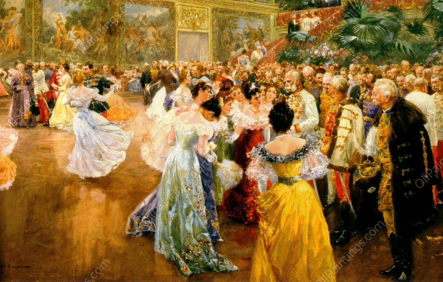 Court Ball at the Hofburg by Wilhelm Gause - Hand-Painted Oil Painting Reproduction