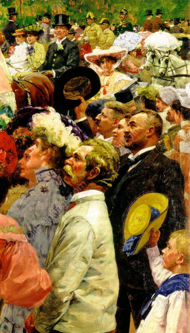 Singer in the Vienna Prater (Detail) by Wilhelm Gause - Hand-Painted Oil Painting Reproduction