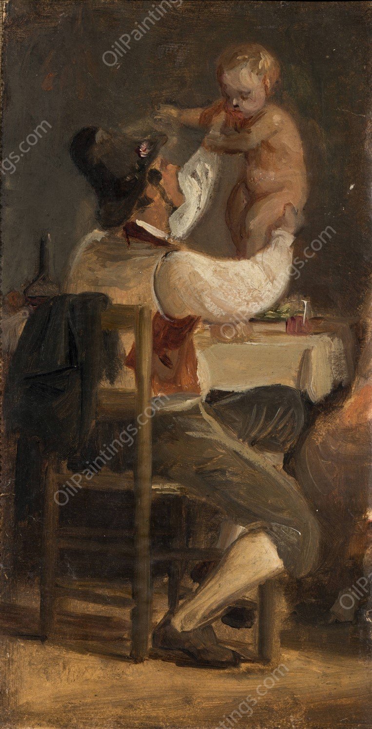 Father's love  by Wilhelm Marstrand - Hand-Painted Oil Painting Reproduction