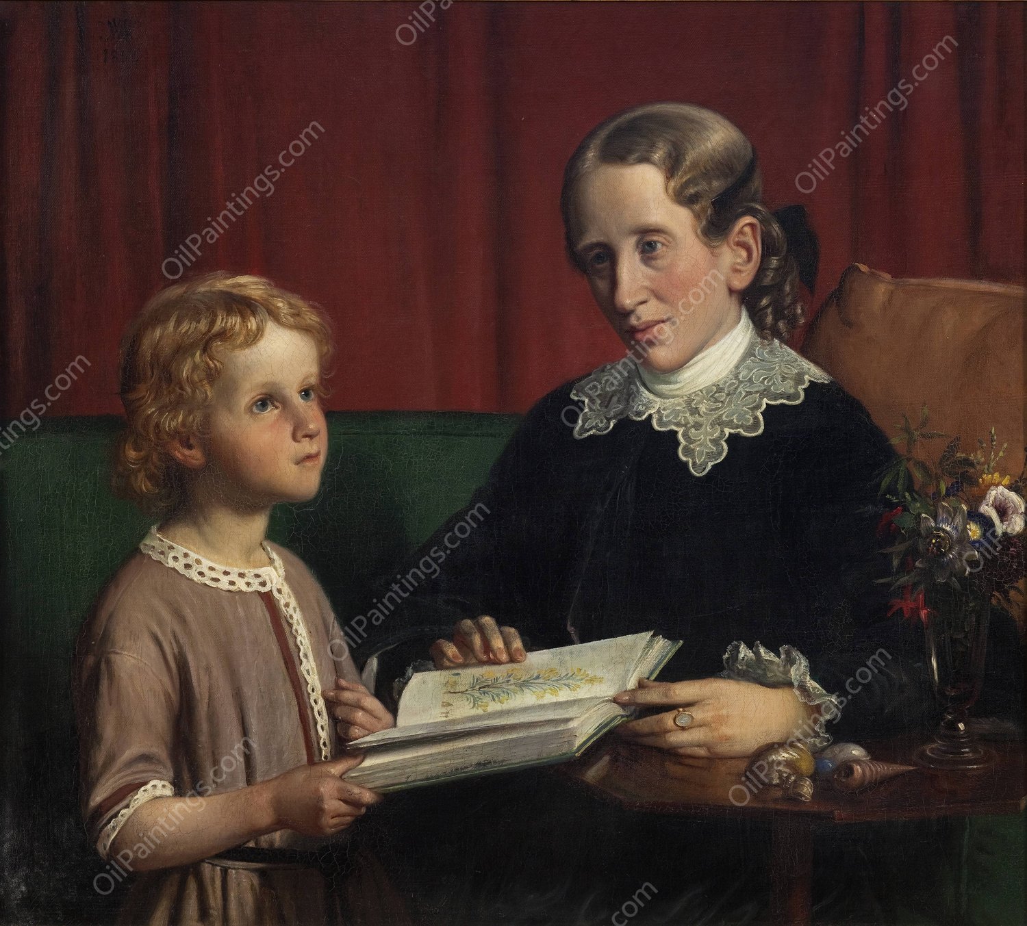 Miss Annette Hage  by Wilhelm Marstrand - Hand-Painted Oil Painting Reproduction