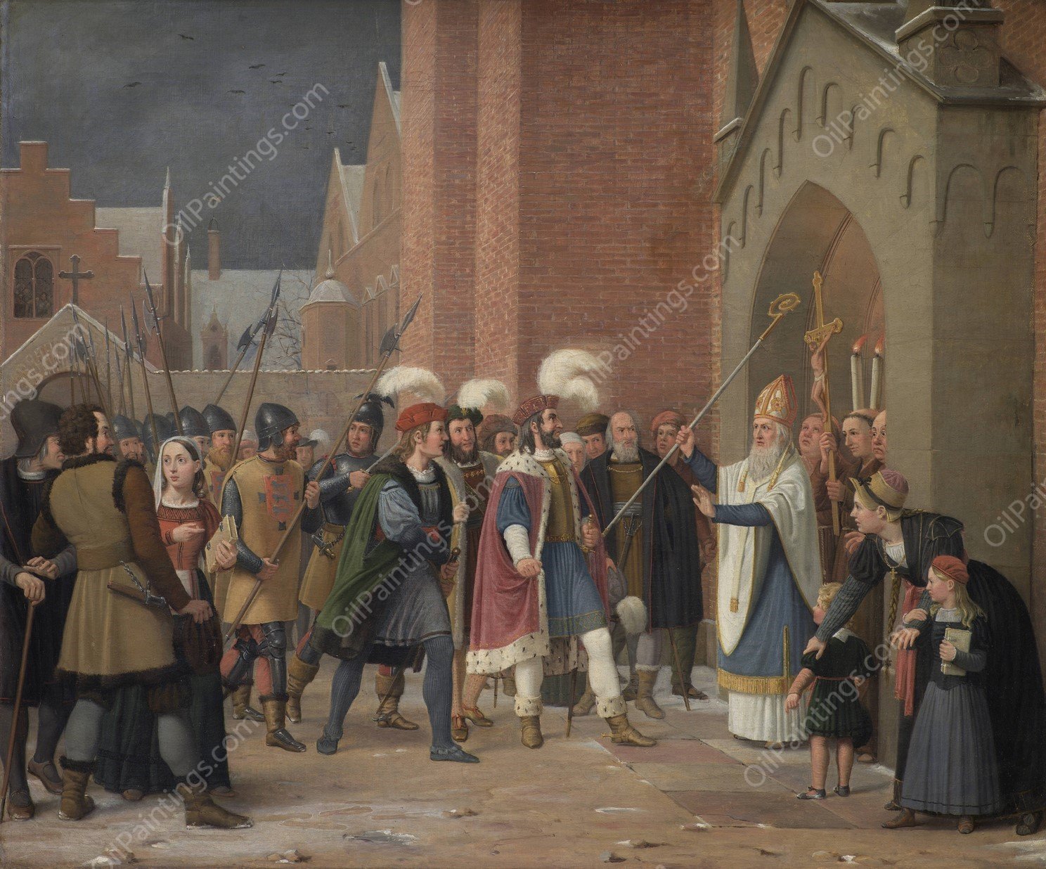 Svend Estridsen and Bishop Vilhelm  by Wilhelm Marstrand - Hand-Painted Oil Painting Reproduction