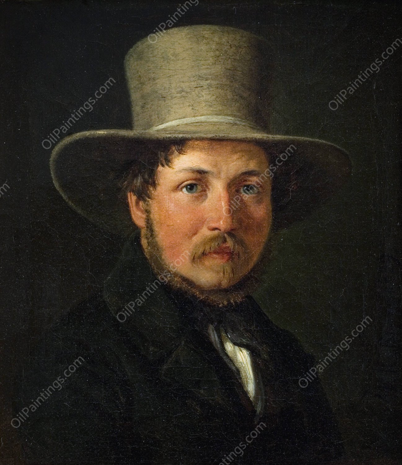 The Painter Christen Kobke  by Wilhelm Marstrand - Hand-Painted Oil Painting Reproduction