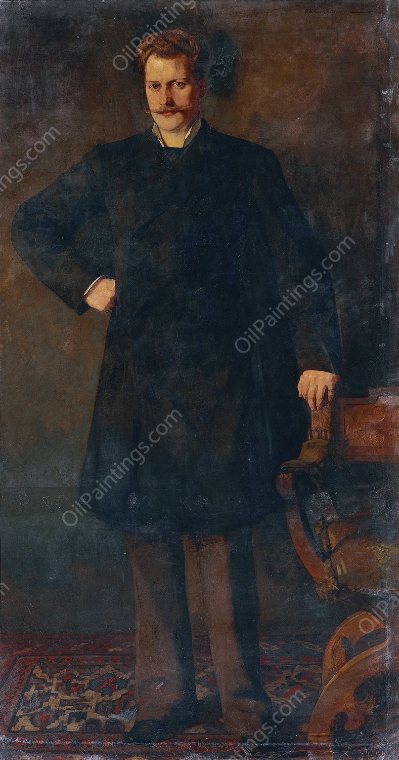 Der Kammersanger Theodor Reichmann  by Wilhelm Trubner - Hand-Painted Oil Painting Reproduction