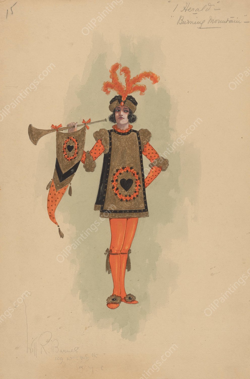 1 Herald  by Will R. Barnes - Hand-Painted Oil Painting Reproduction