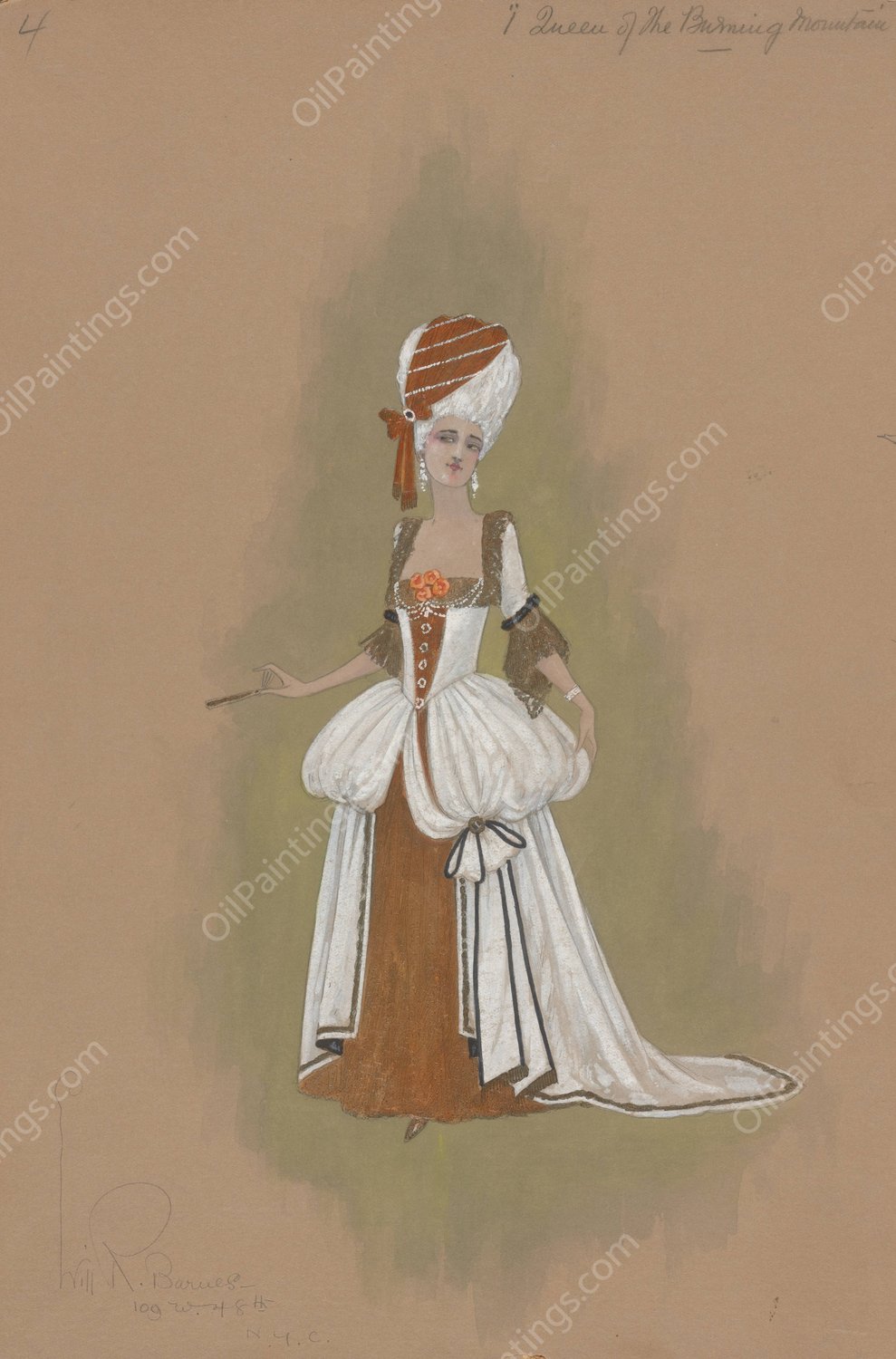 1 Queen of the Burning Mountain  by Will R. Barnes - Hand-Painted Oil Painting Reproduction