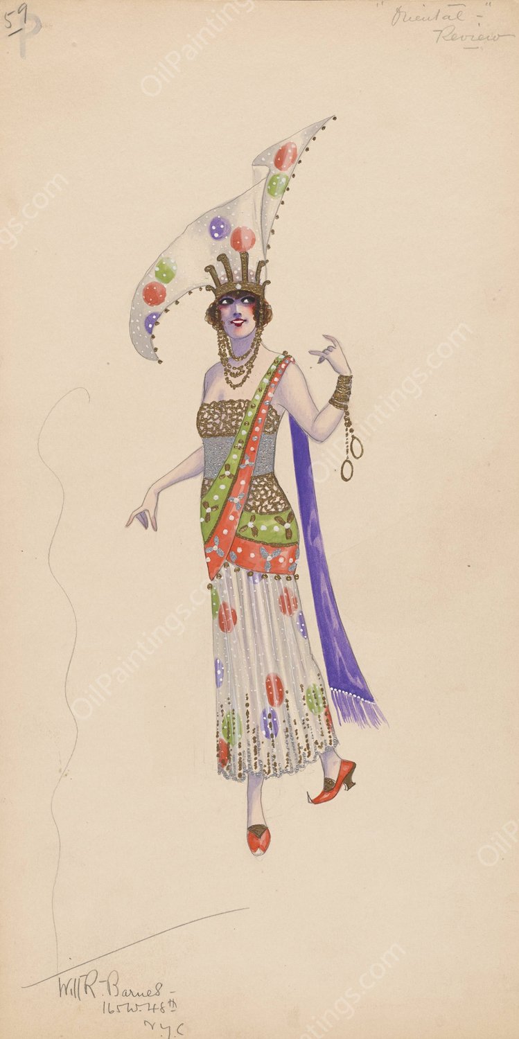 159-Oriental Review  by Will R. Barnes - Hand-Painted Oil Painting Reproduction