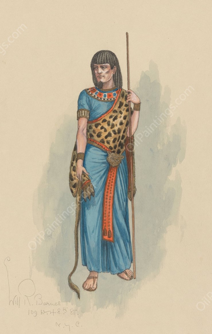 2 High Priest Egypt  by Will R. Barnes - Hand-Painted Oil Painting Reproduction