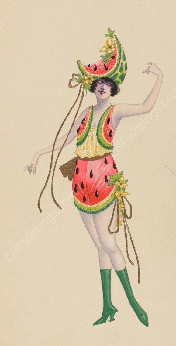 29-Watermelon-Boys  by Will R. Barnes - Hand-Painted Oil Painting Reproduction