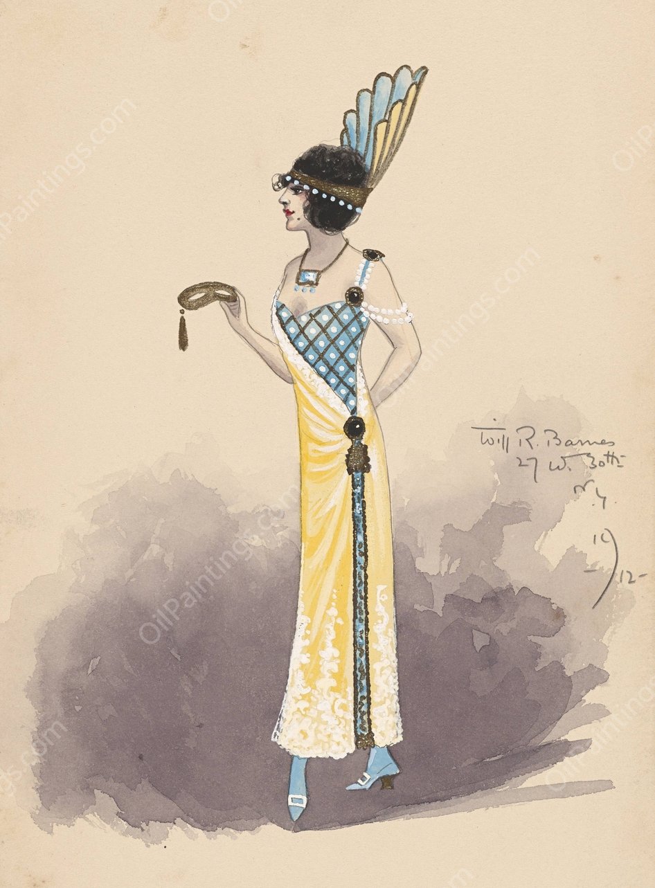 2nd Folies Girl-Act I  by Will R. Barnes - Hand-Painted Oil Painting Reproduction