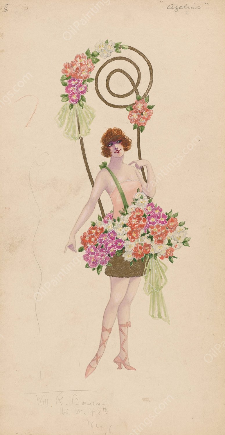 5-Azelias (sic)  by Will R. Barnes - Hand-Painted Oil Painting Reproduction