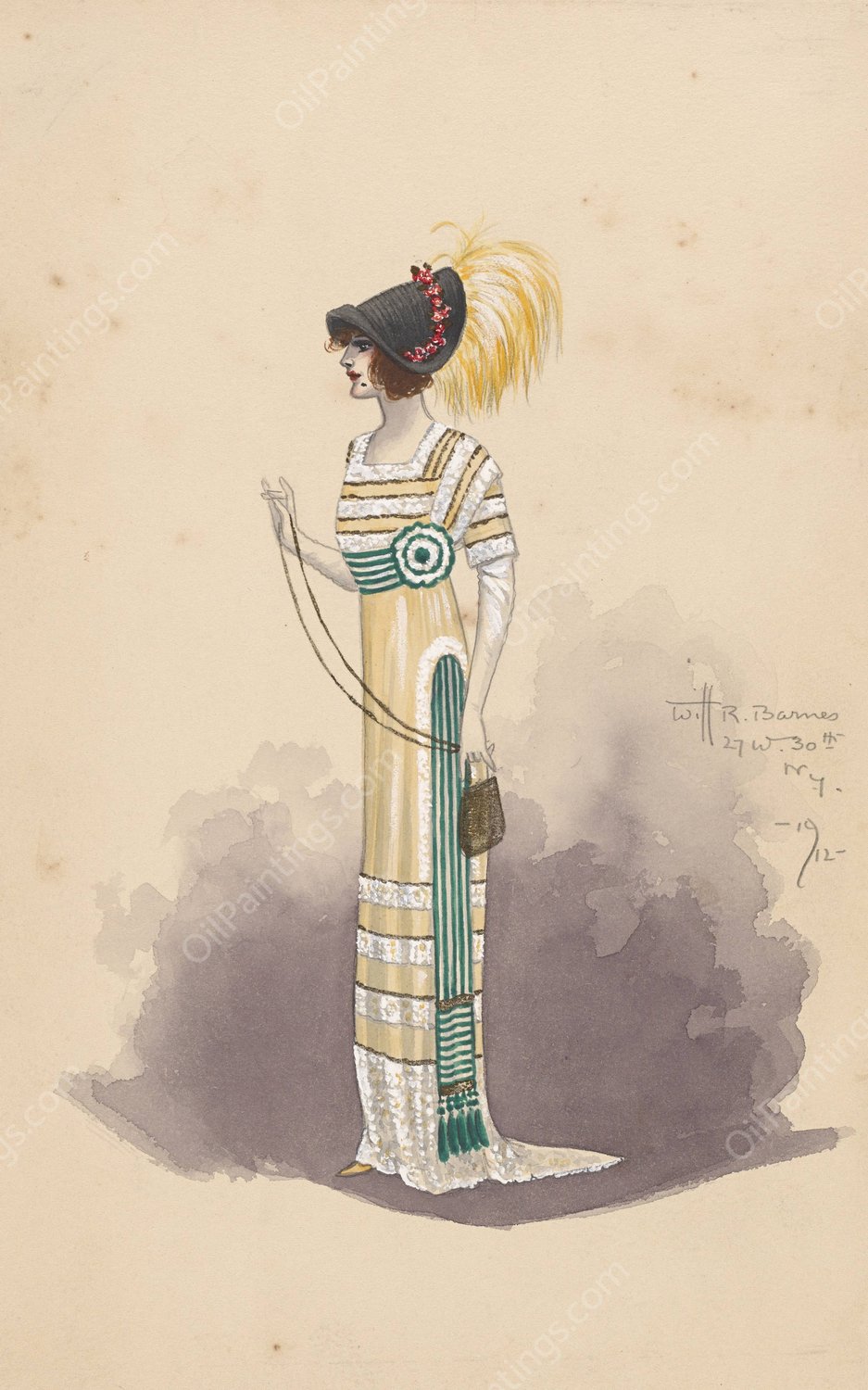 5th Customer-Act II-Scene I  by Will R. Barnes - Hand-Painted Oil Painting Reproduction