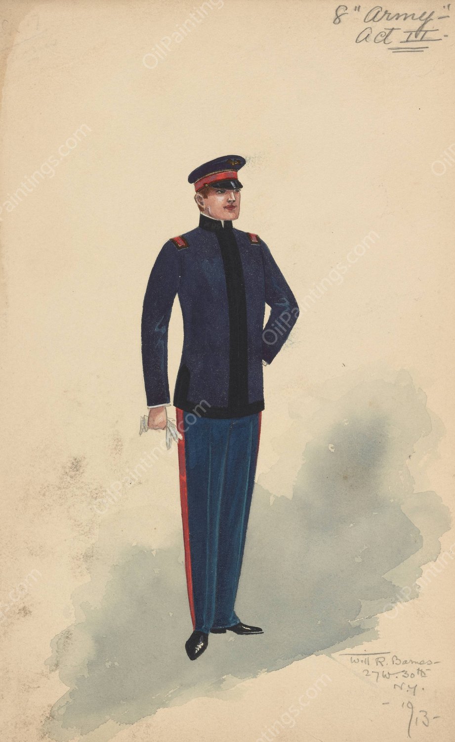 8 Army-Act III  by Will R. Barnes - Hand-Painted Oil Painting Reproduction