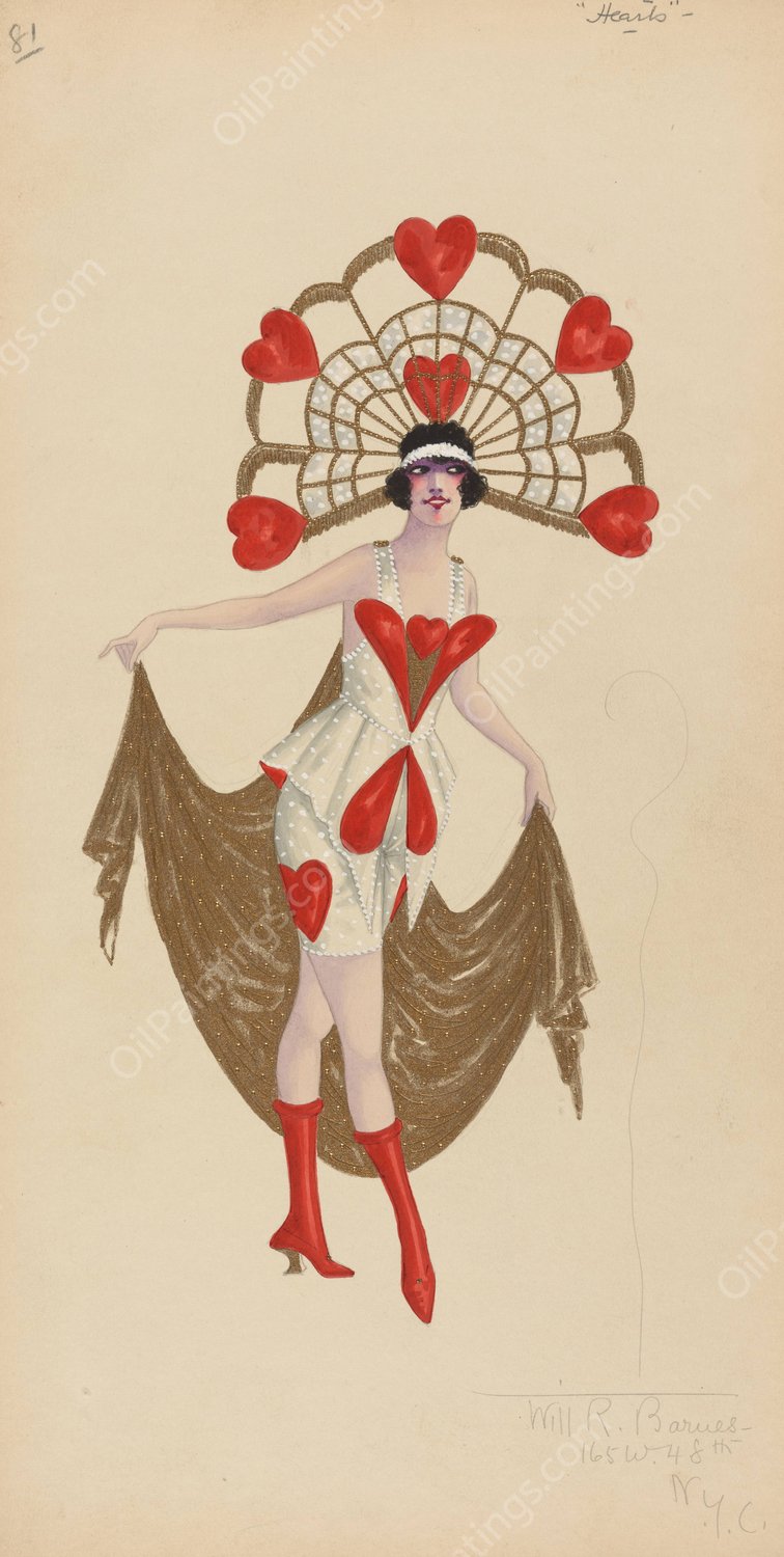 81-Hearts  by Will R. Barnes - Hand-Painted Oil Painting Reproduction