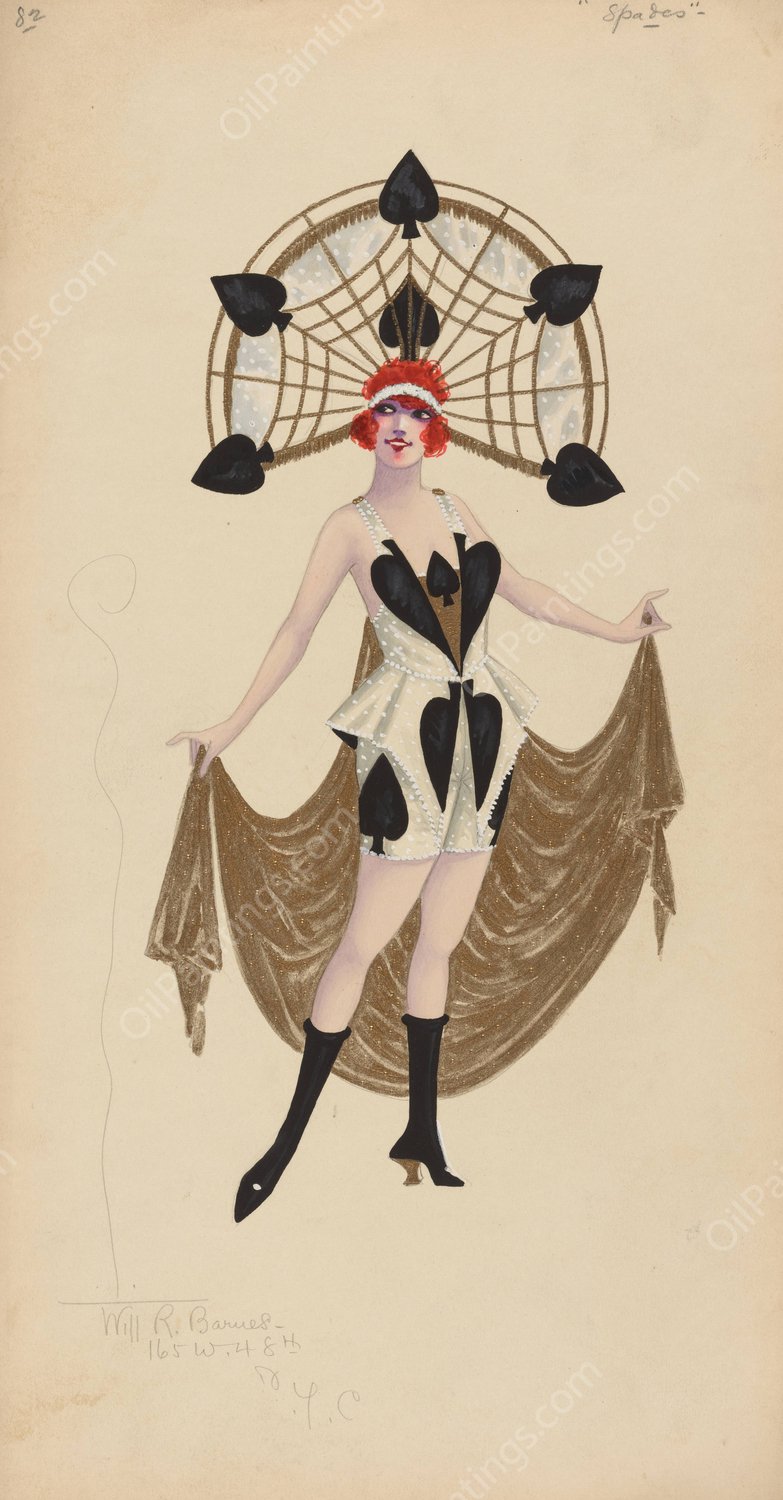 82-Spades  by Will R. Barnes - Hand-Painted Oil Painting Reproduction