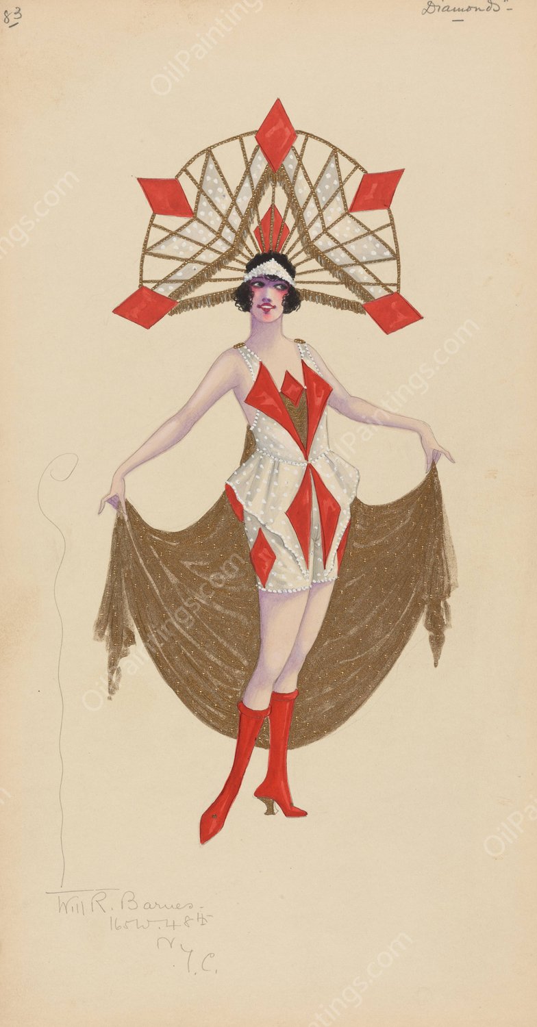 83-Diamonds  by Will R. Barnes - Hand-Painted Oil Painting Reproduction