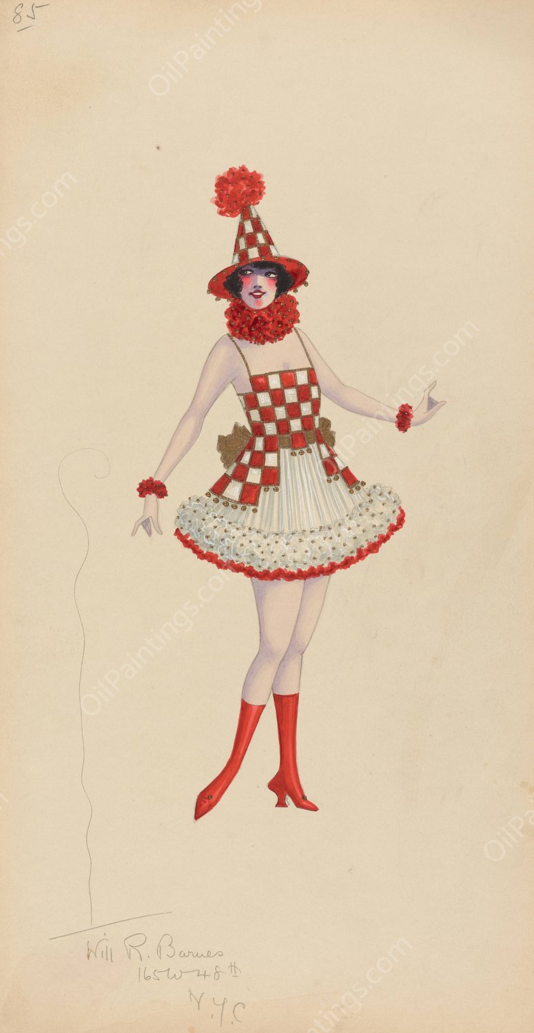 85-Checkboards  by Will R. Barnes - Hand-Painted Oil Painting Reproduction