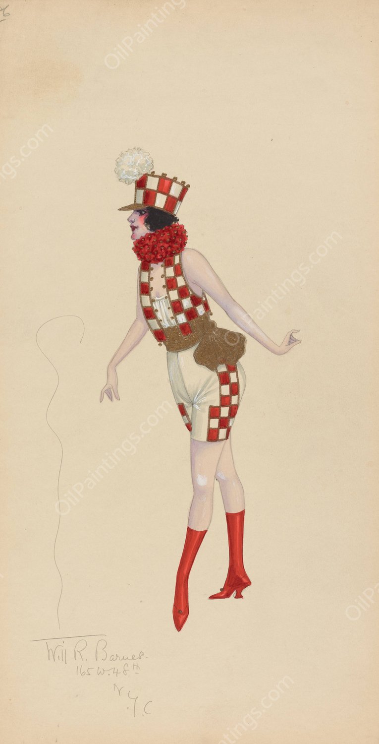 86-Checkboards  by Will R. Barnes - Hand-Painted Oil Painting Reproduction