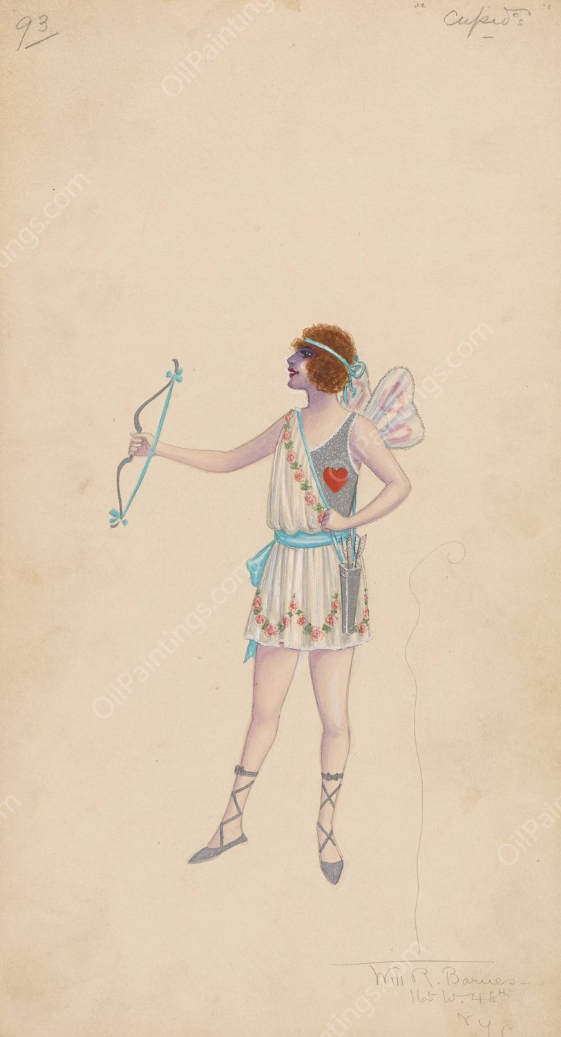 93-Cupids  by Will R. Barnes - Hand-Painted Oil Painting Reproduction