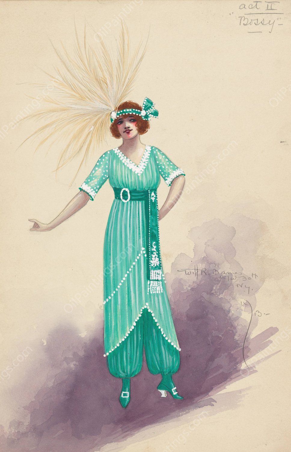 Act II-Bossy  by Will R. Barnes - Hand-Painted Oil Painting Reproduction