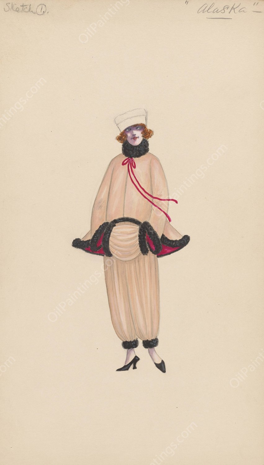 Alaska-Sketch 1  by Will R. Barnes - Hand-Painted Oil Painting Reproduction