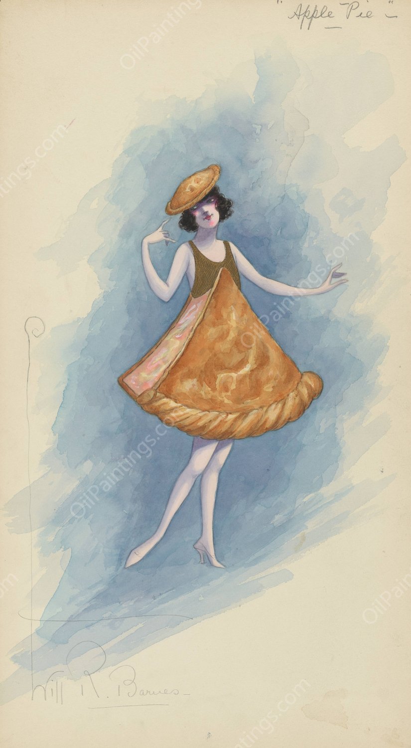 Apple Pie  by Will R. Barnes - Hand-Painted Oil Painting Reproduction