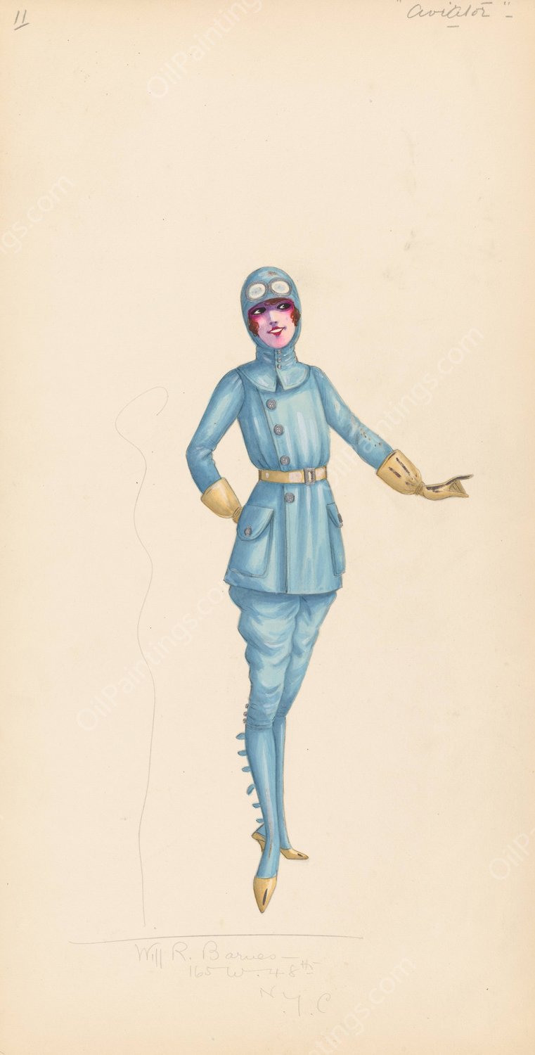 Aviator, 11  by Will R. Barnes - Hand-Painted Oil Painting Reproduction