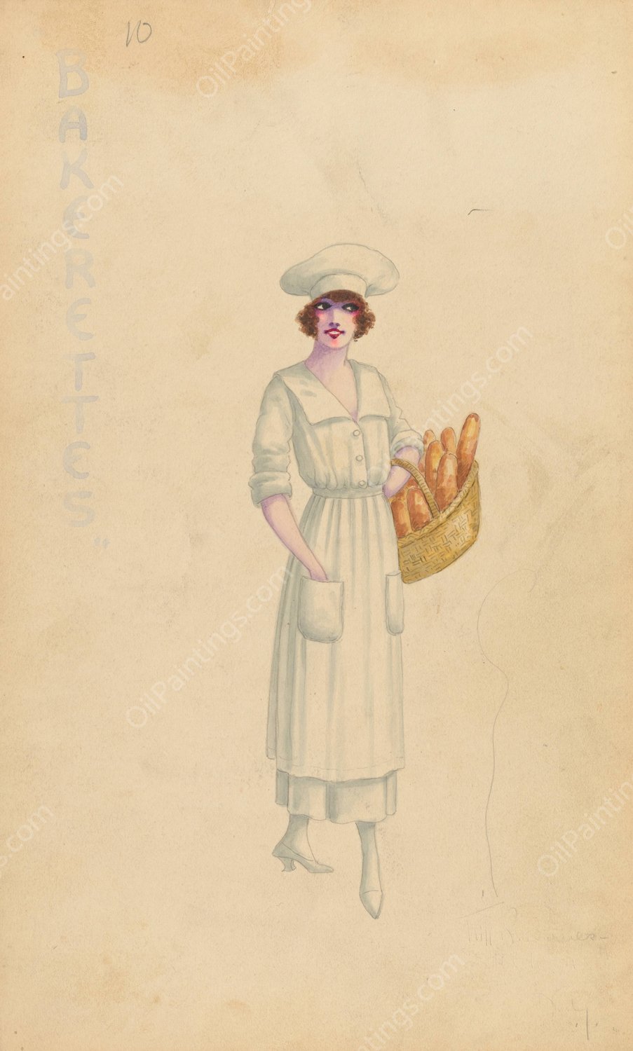 Bakerettes, 10  by Will R. Barnes - Hand-Painted Oil Painting Reproduction