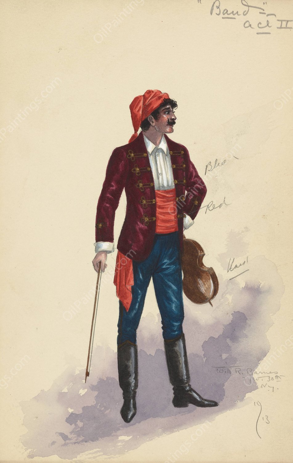 Band-Act II  by Will R. Barnes - Hand-Painted Oil Painting Reproduction