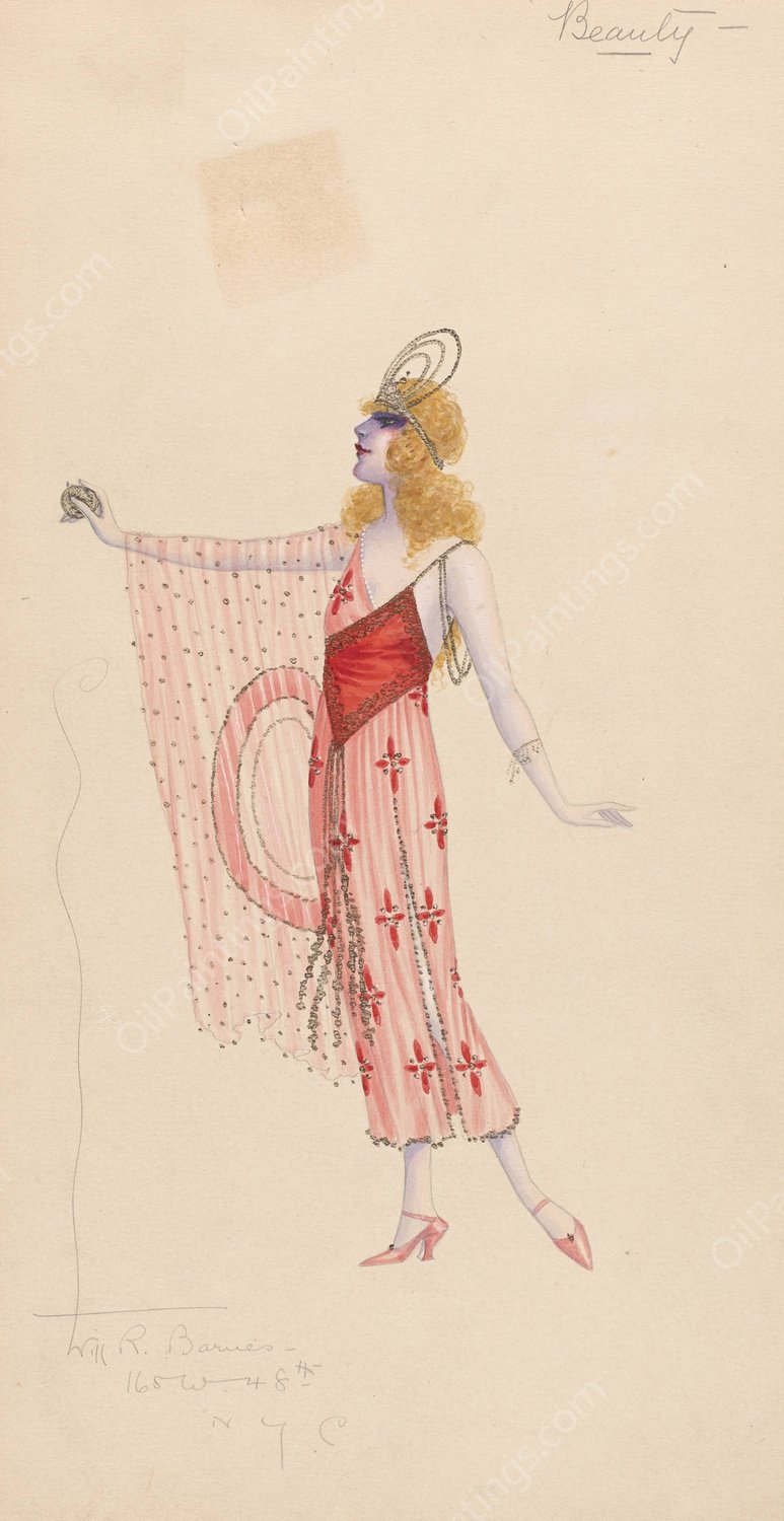 Beauty  by Will R. Barnes - Hand-Painted Oil Painting Reproduction