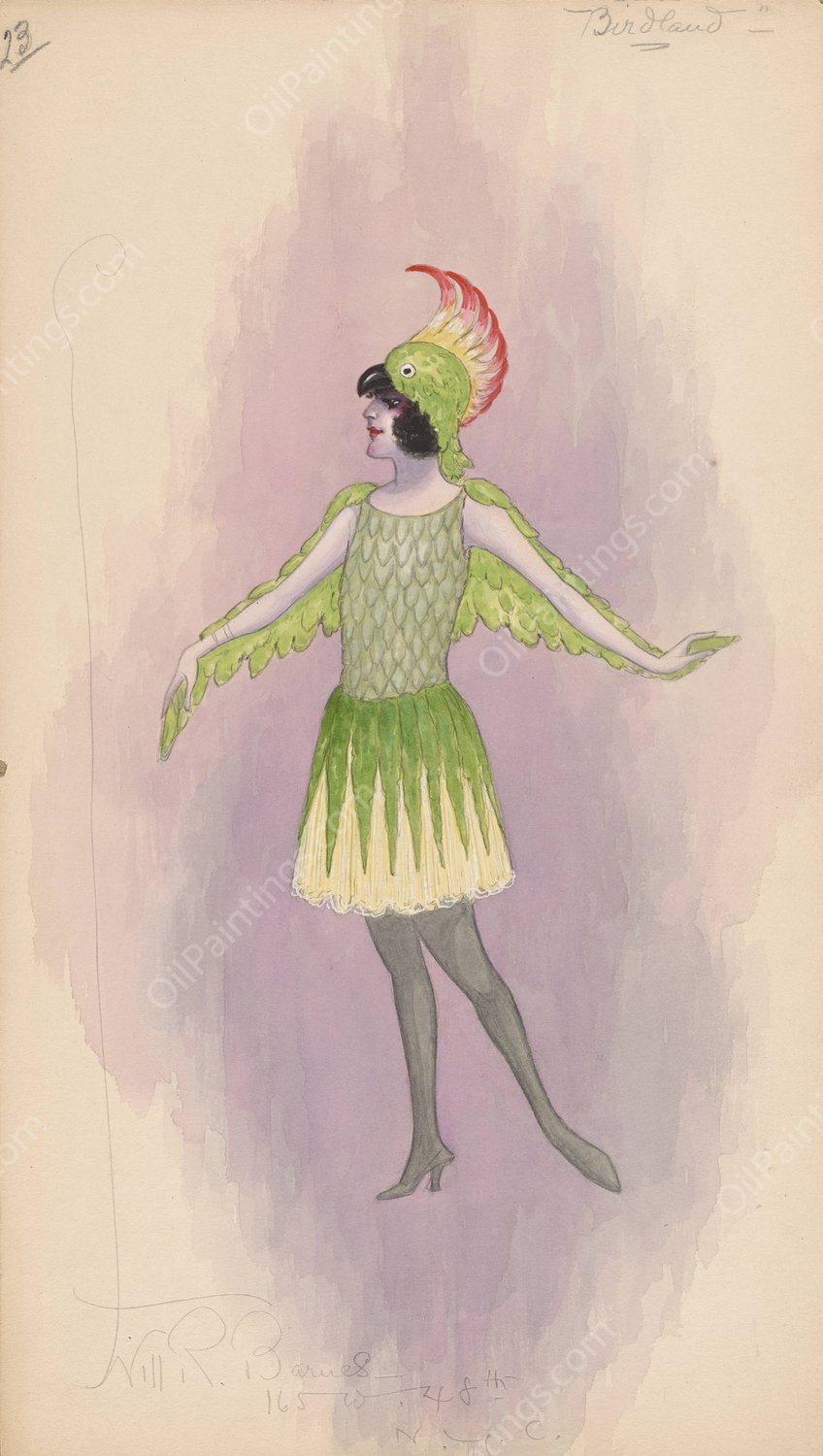 Birdland  by Will R. Barnes - Hand-Painted Oil Painting Reproduction