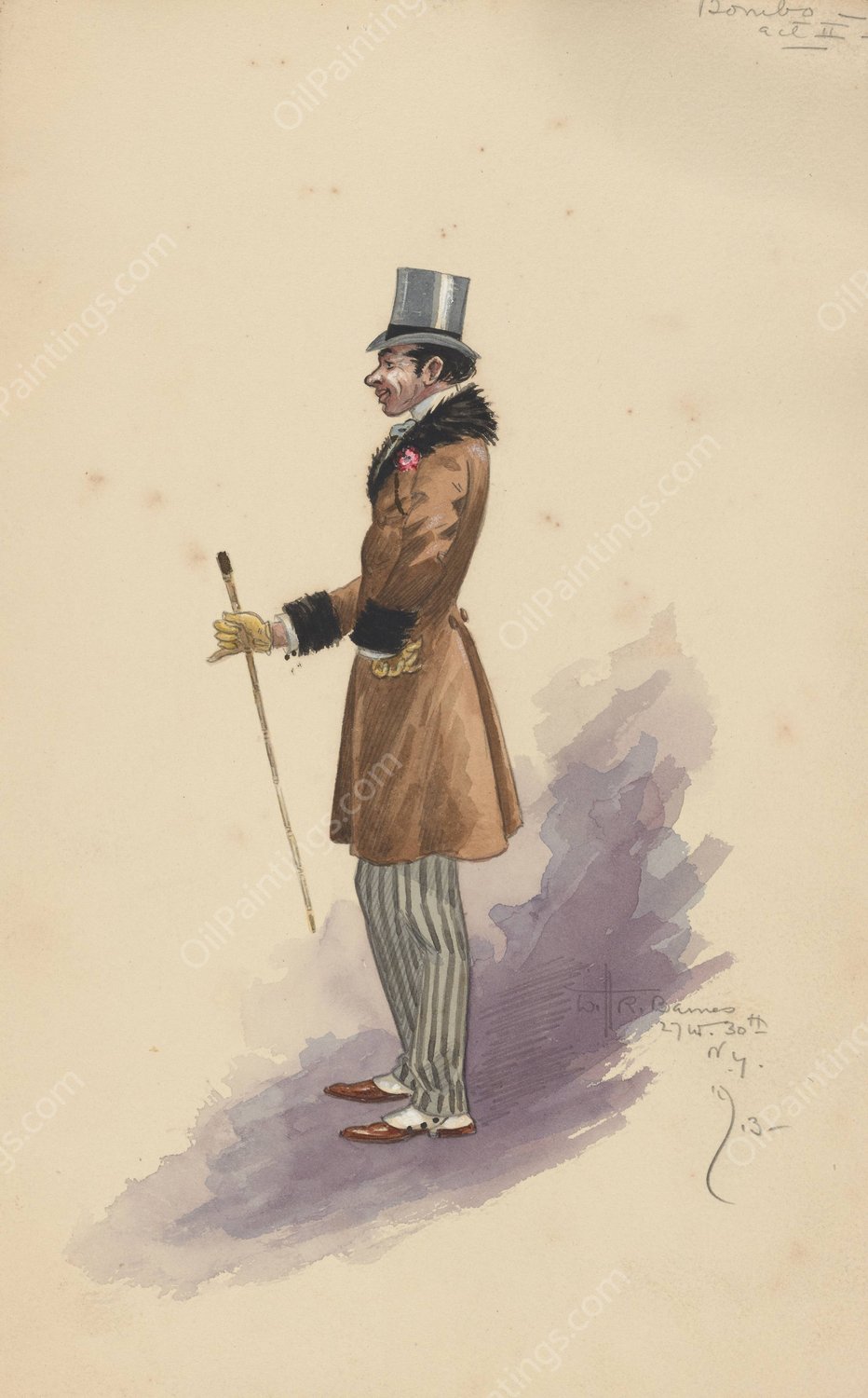 Bombo-Act II  by Will R. Barnes - Hand-Painted Oil Painting Reproduction