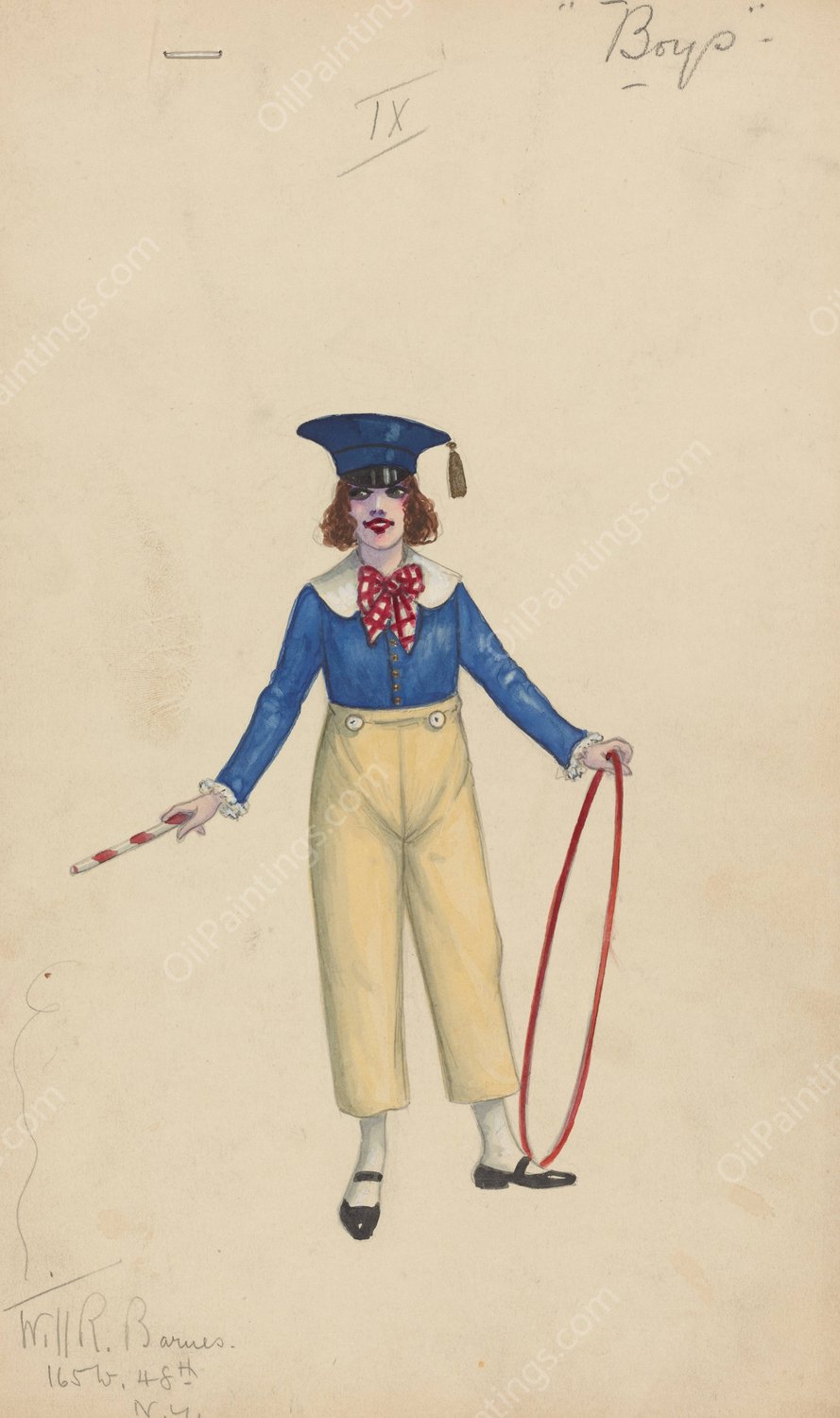 Boys  by Will R. Barnes - Hand-Painted Oil Painting Reproduction