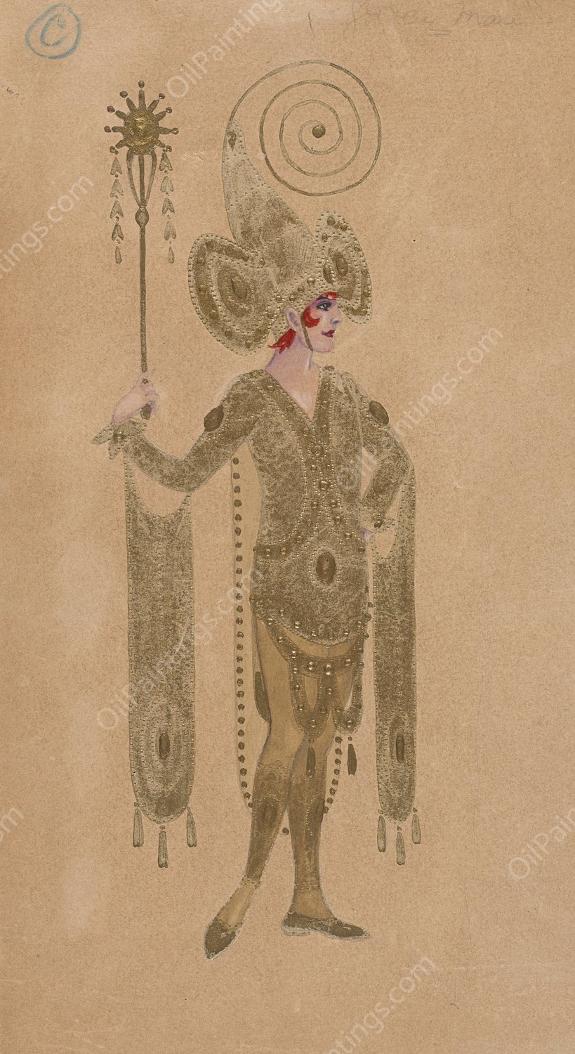 C-Golden Man  by Will R. Barnes - Hand-Painted Oil Painting Reproduction