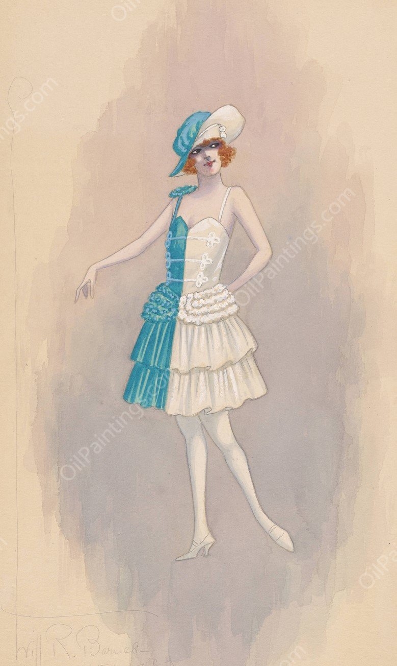 Checkers  by Will R. Barnes - Hand-Painted Oil Painting Reproduction