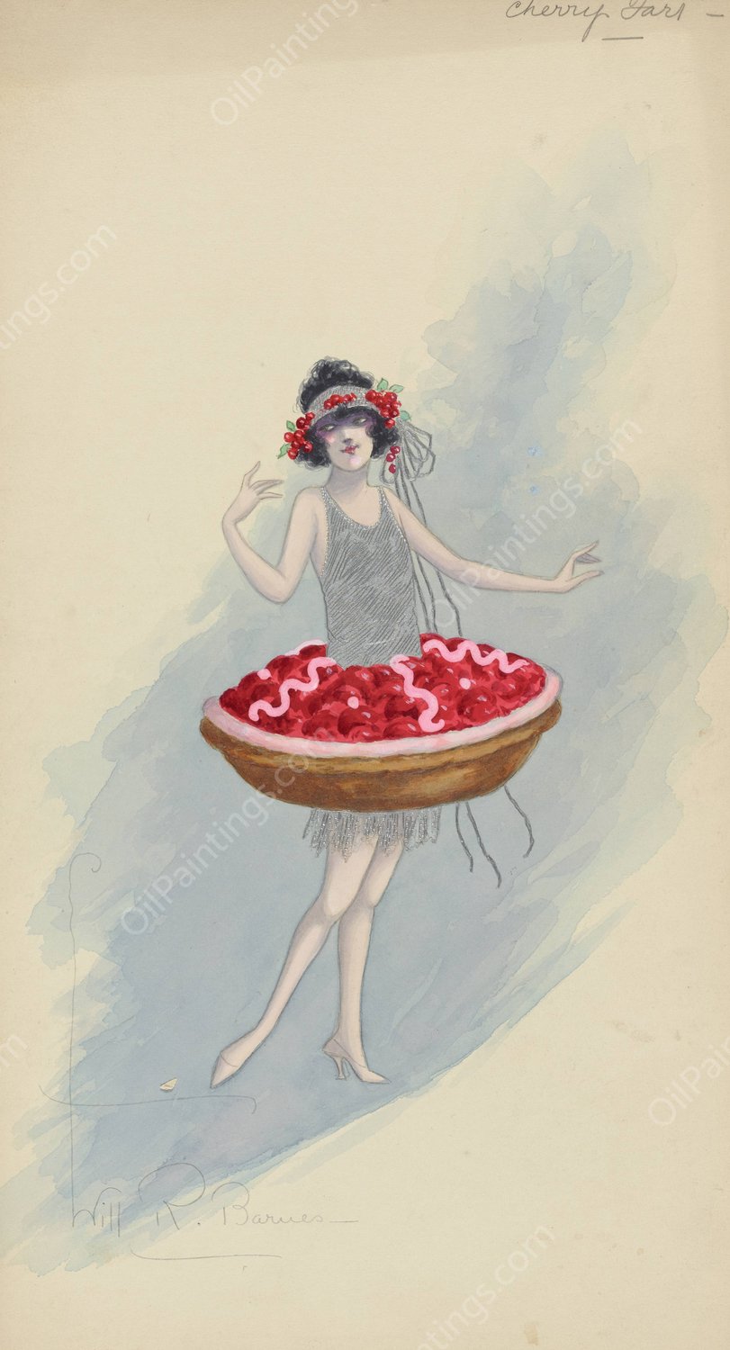 Cherry Tart  by Will R. Barnes - Hand-Painted Oil Painting Reproduction