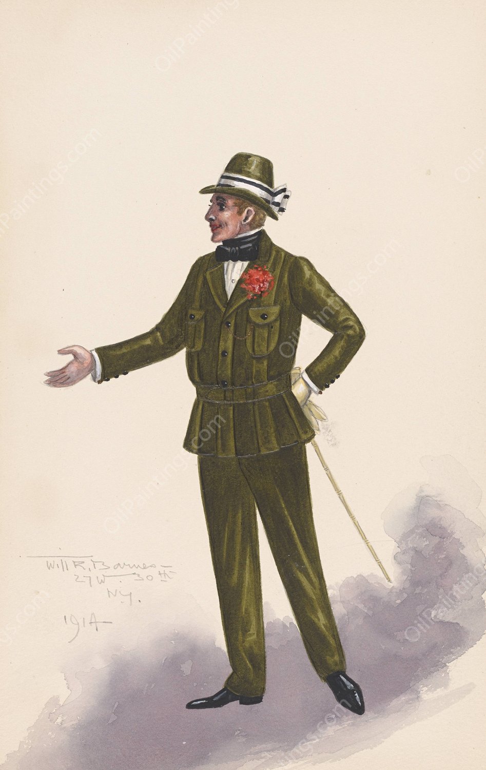 Costume for men  by Will R. Barnes - Hand-Painted Oil Painting Reproduction