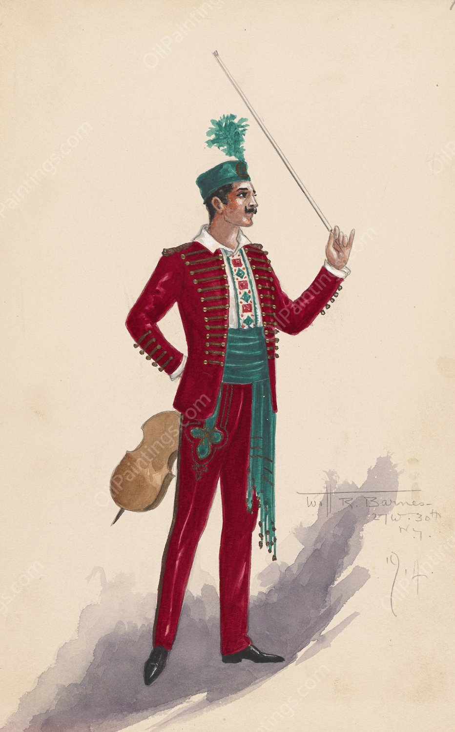 Costume for men  by Will R. Barnes - Hand-Painted Oil Painting Reproduction