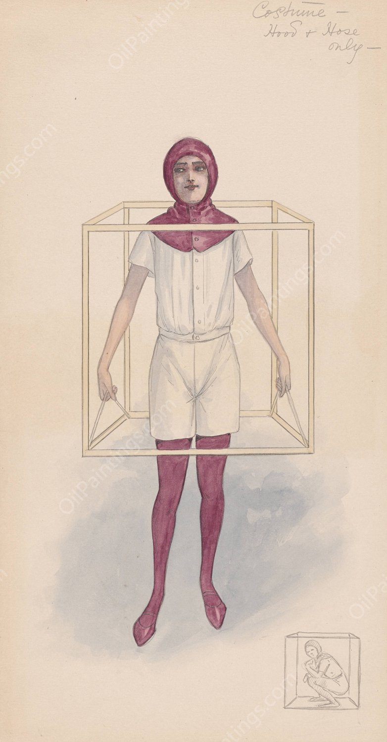 Costume Hood and Hose Only  by Will R. Barnes - Hand-Painted Oil Painting Reproduction