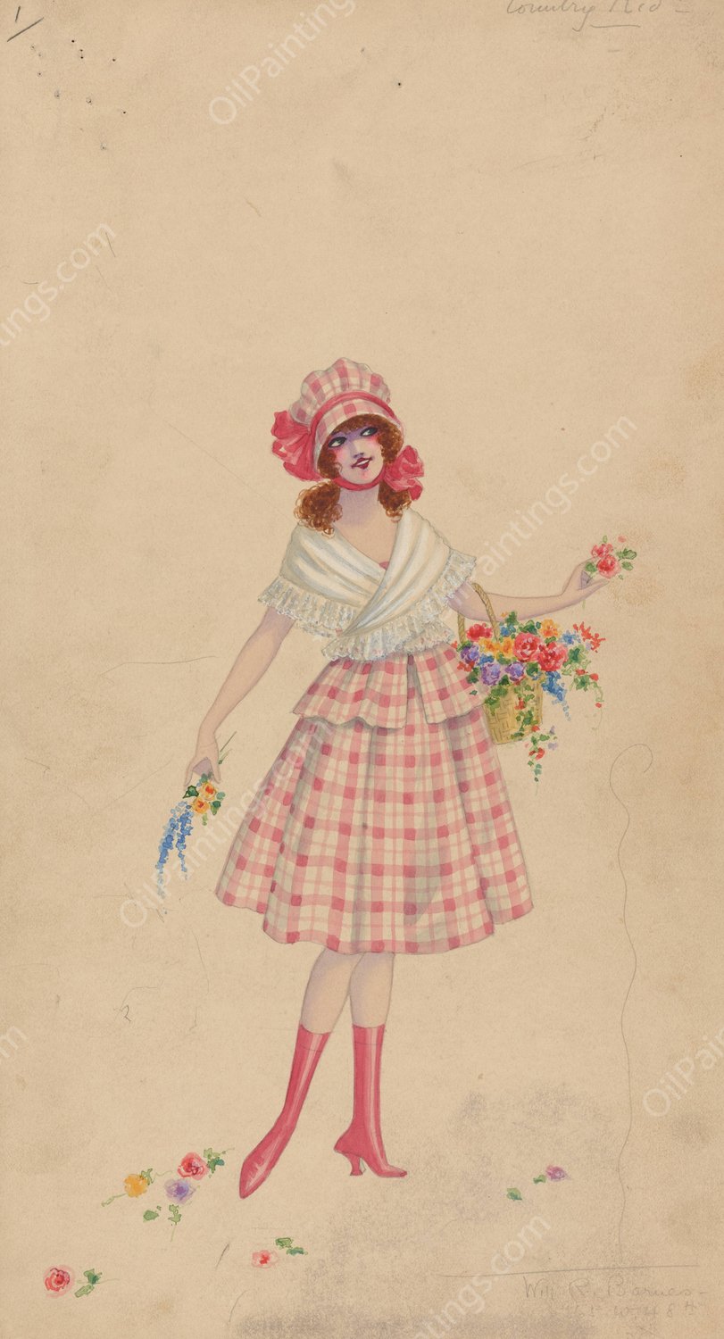 Country Kid  by Will R. Barnes - Hand-Painted Oil Painting Reproduction