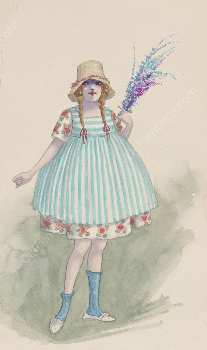 Country Kid  by Will R. Barnes - Hand-Painted Oil Painting Reproduction