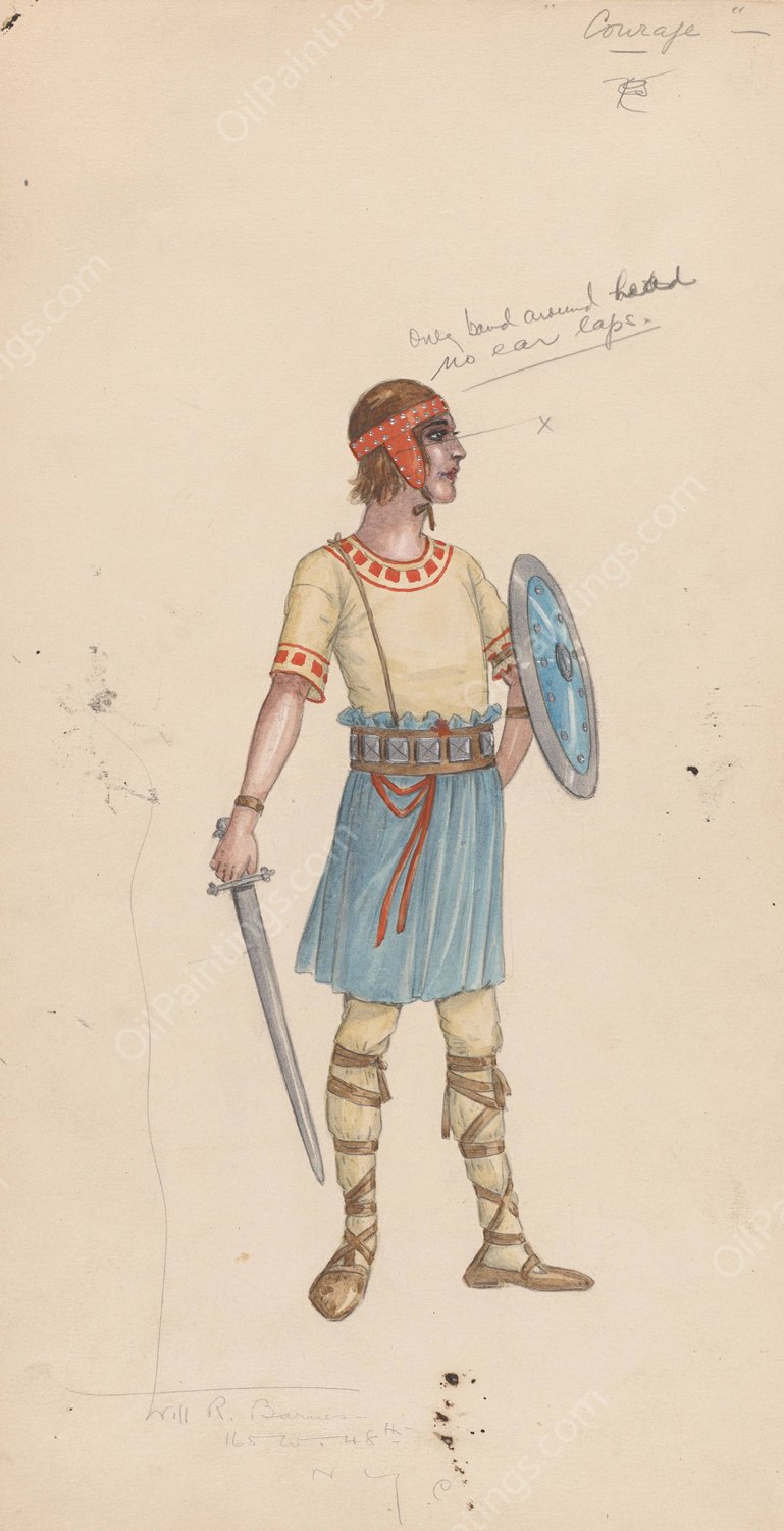 Courage  by Will R. Barnes - Hand-Painted Oil Painting Reproduction