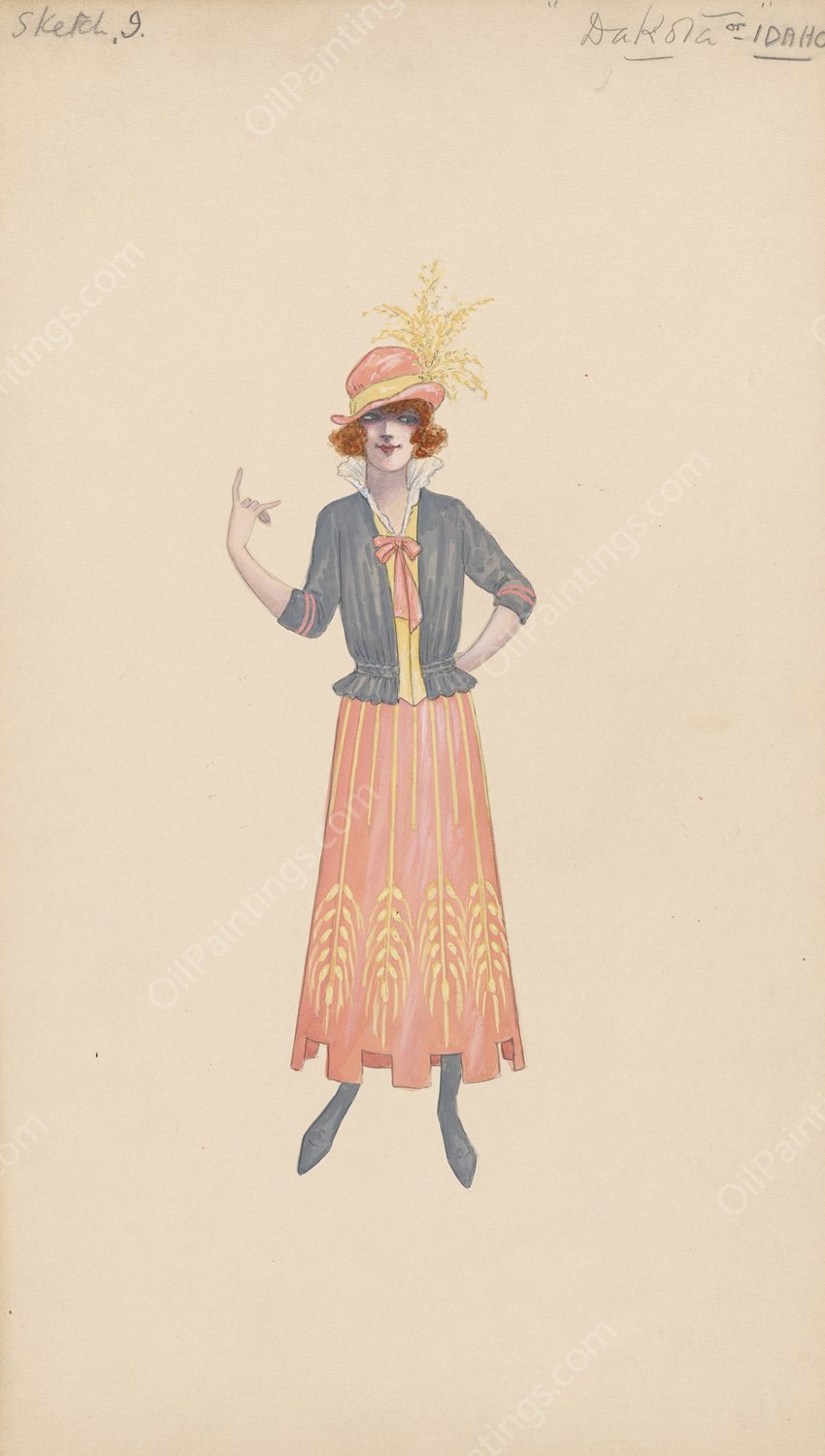 Dakota or Idaho-Sketch 9  by Will R. Barnes - Hand-Painted Oil Painting Reproduction