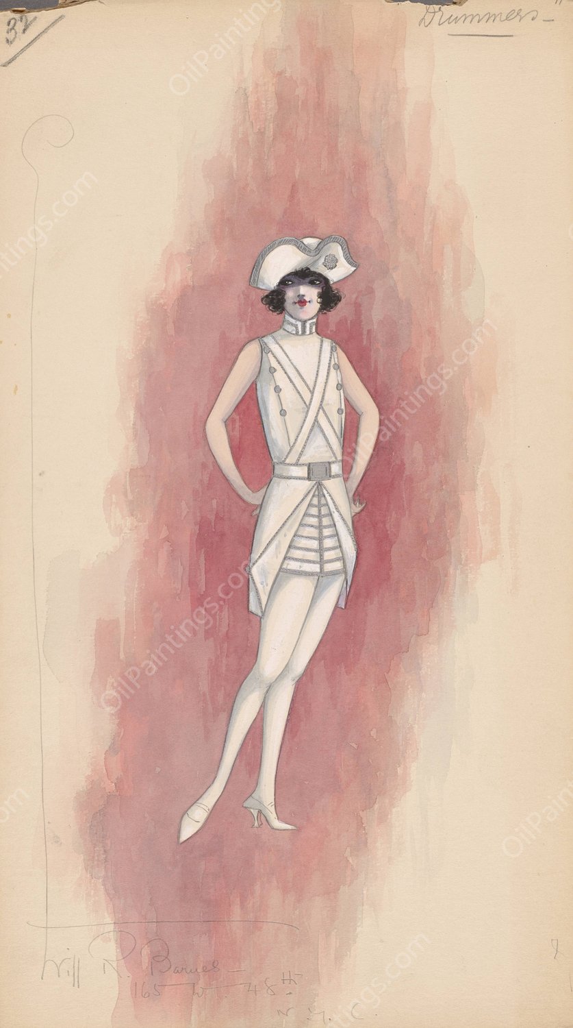 Drummers  by Will R. Barnes - Hand-Painted Oil Painting Reproduction