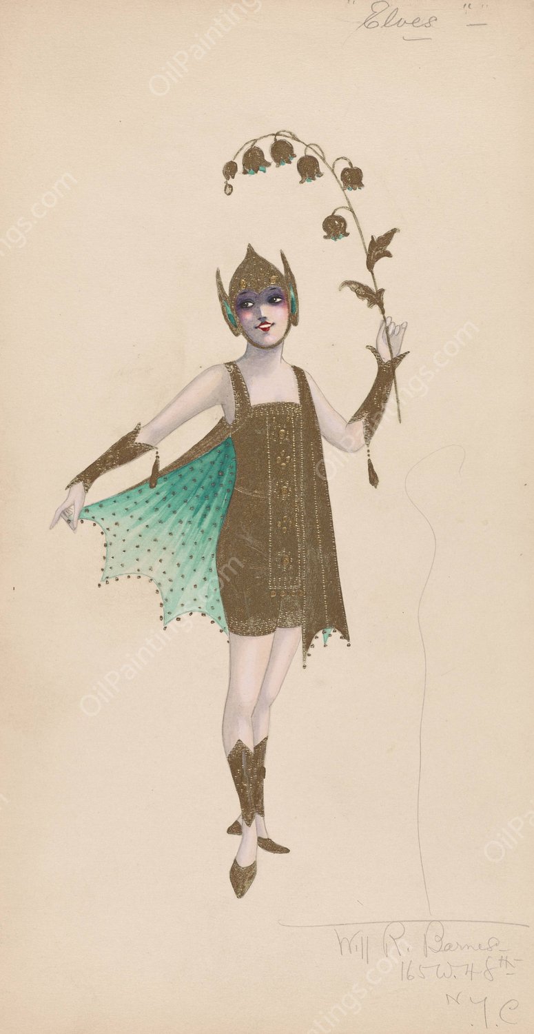 Elves  by Will R. Barnes - Hand-Painted Oil Painting Reproduction