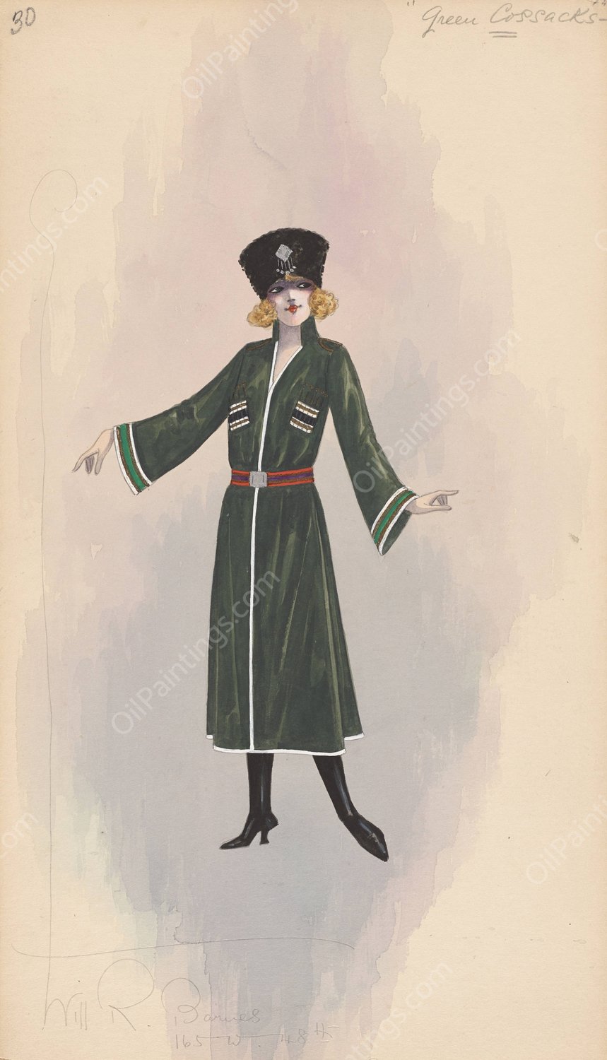 Green Cossacks  by Will R. Barnes - Hand-Painted Oil Painting Reproduction