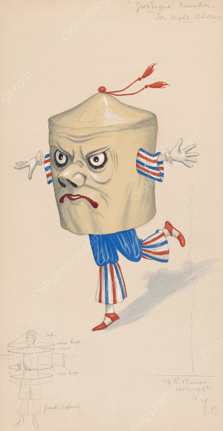 Grotesque Number-For Male Chorus  by Will R. Barnes - Hand-Painted Oil Painting Reproduction