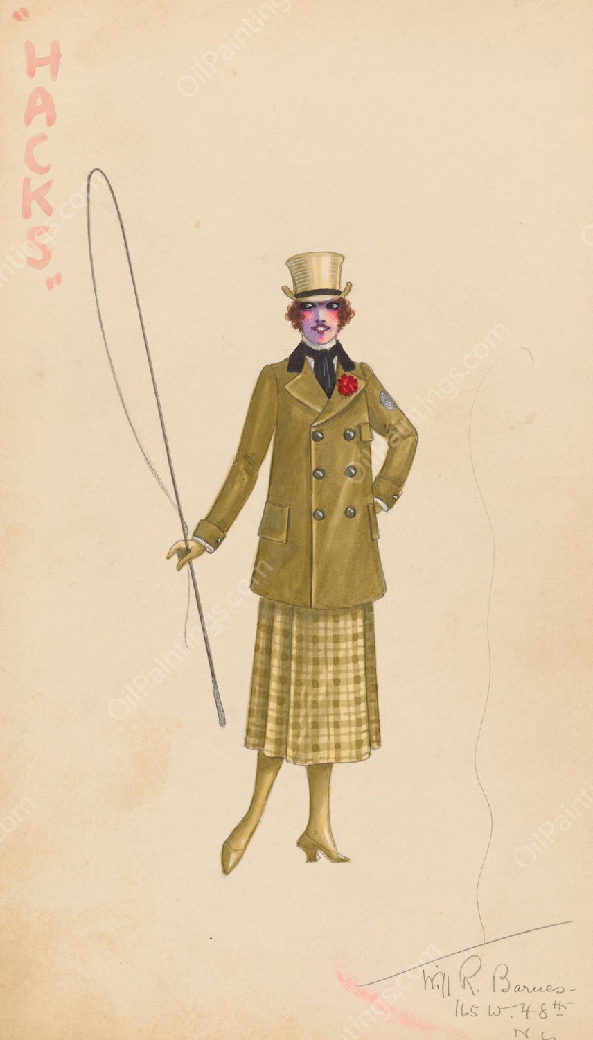 Hacks  by Will R. Barnes - Hand-Painted Oil Painting Reproduction