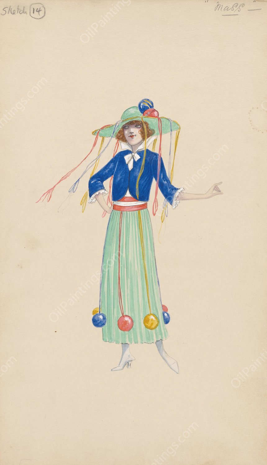 Mass.-Sketch 14  by Will R. Barnes - Hand-Painted Oil Painting Reproduction