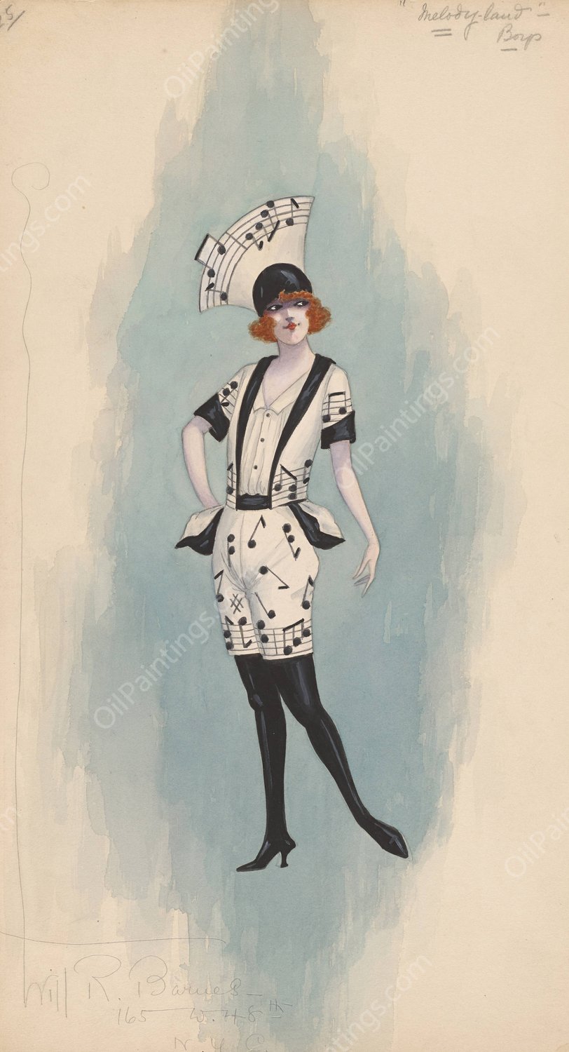 Melodyland-Boys  by Will R. Barnes - Hand-Painted Oil Painting Reproduction